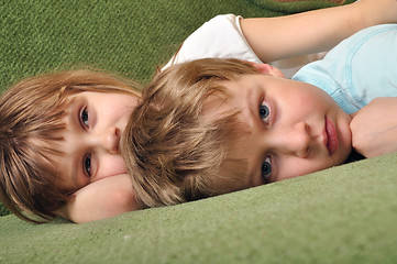 Image showing tired kids