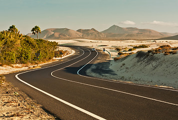 Image showing Winding Road in Desert