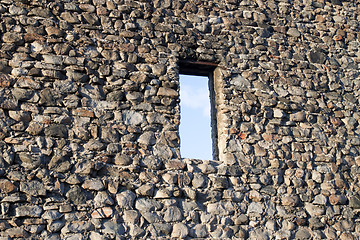 Image showing Wall of an old abandoned castle