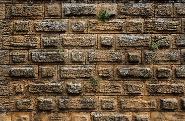 Image showing Ancient stone wall texture