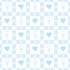 Image showing Seamless pattern of hearts