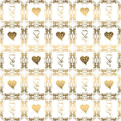 Image showing Seamless pattern of hearts