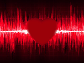 Image showing ECG Electrocardiogram with heart beat. EPS 8