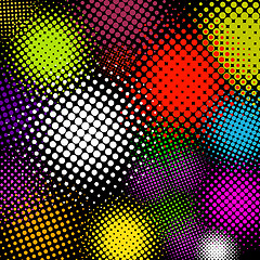 Image showing Vector halftone multicolor background. EPS 8