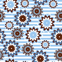 Image showing Floral seamless retro vintage style. EPS 8