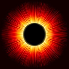 Image showing Solar eclipse shine light. EPS 8