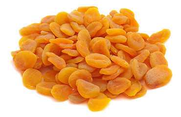 Image showing Dried apricots on a white background.