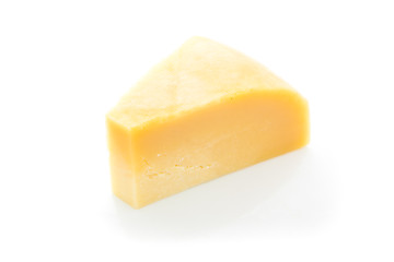 Image showing piece of cheese isolated on a white