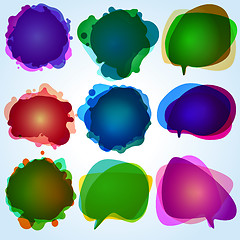 Image showing Color speech bubbles collection. EPS 10