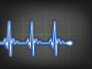 Image showing ECG Electrocardiogram monitor. EPS 8