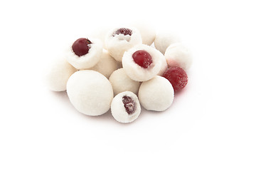 Image showing Berries in sugar powder