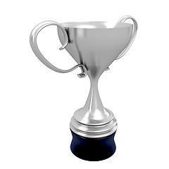 Image showing Silver trophy cup