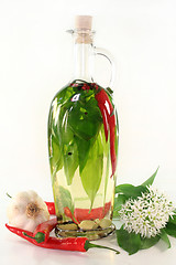 Image showing Wild garlic oil