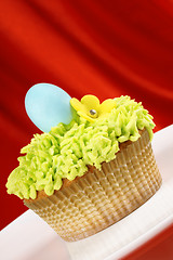 Image showing Fancy Easter cupcake