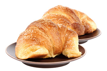 Image showing Two croissants