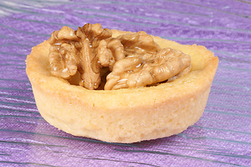Image showing Mini walnut fruit tart