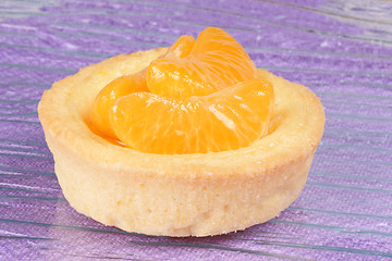 Image showing Mini tangerine fruit tart