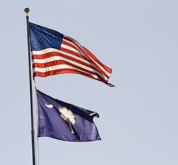 Image showing US and South Carolina Flags