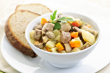 Image showing Bowl of beef stew