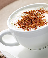 Image showing Cappuccino or latte coffee