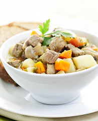 Image showing Bowl of beef stew