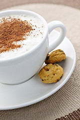 Image showing Cappuccino or latte coffee