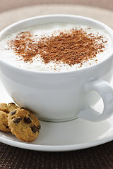 Image showing Cappuccino or latte coffee