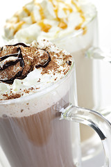 Image showing Hot chocolate and coffee beverages