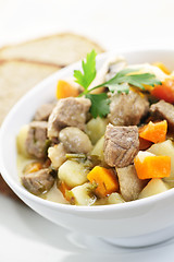 Image showing Bowl of beef stew