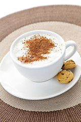 Image showing Cappuccino or latte coffee