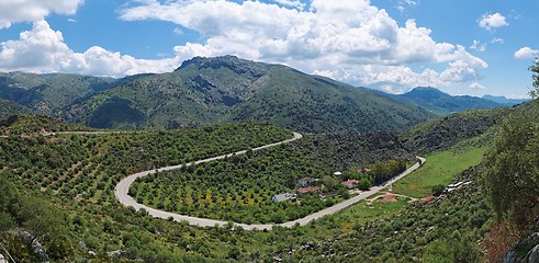 Image showing Green mountains in Andalusia