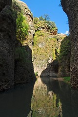 Image showing Narrow river gorge