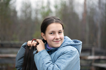 Image showing Girl cornrow