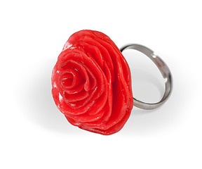 Image showing Ring of red roses. The product of the plastic clay