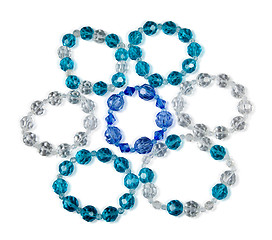 Image showing Bracelets made of glass on a white background