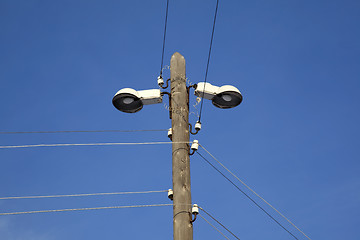 Image showing Street lighting. Village