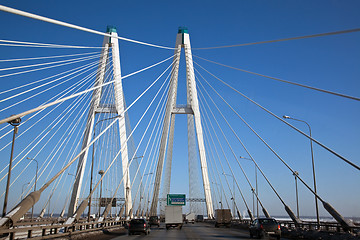 Image showing A modern highway bridge