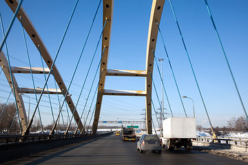 Image showing Highway. Photo from a moving vehicle.