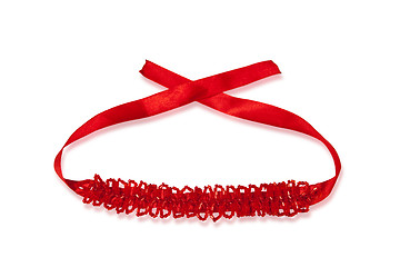 Image showing Red beaded necklace