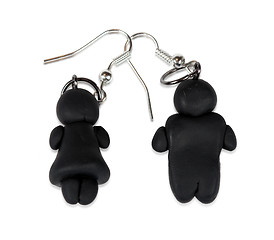 Image showing Earrings in the shape of little people