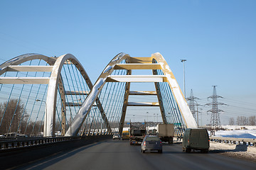 Image showing A modern highway bridge