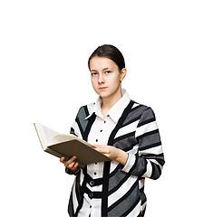 Image showing Young girl with a book