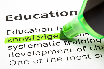 Image showing 'Knowledge' highlighted in green