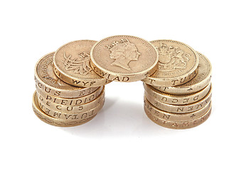 Image showing British, UK, pound coins