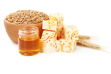 Image showing wheat and honey soap