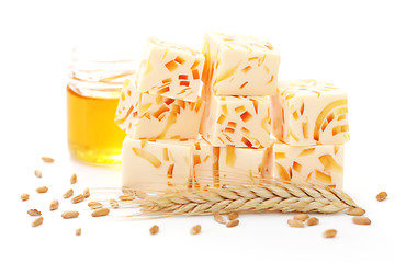 Image showing wheat and honey soap