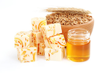 Image showing wheat and honey soap