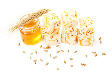 Image showing wheat and honey soap