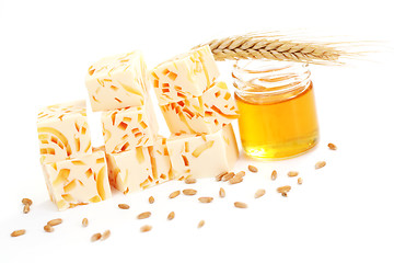 Image showing wheat and honey soap