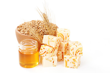 Image showing wheat and honey soap